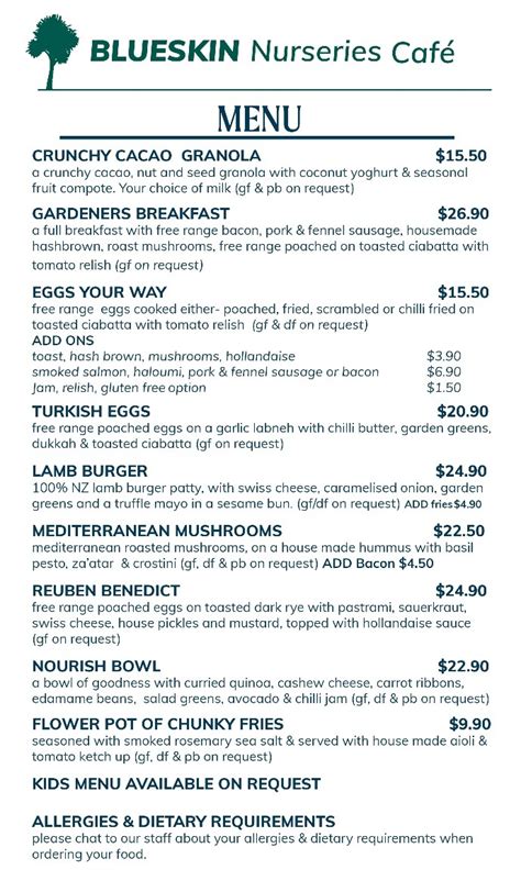 dunedin casino menu|Blueskin Nurseries Cafe in Dunedin Menu .